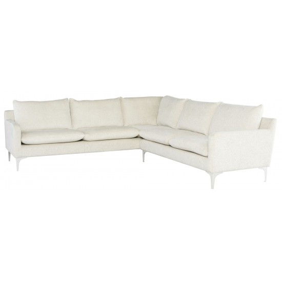 Anders Coconut Fabric Sectional Sofa, HGSC847