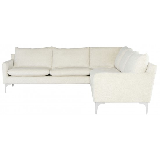 Anders Coconut Fabric Sectional Sofa, HGSC847