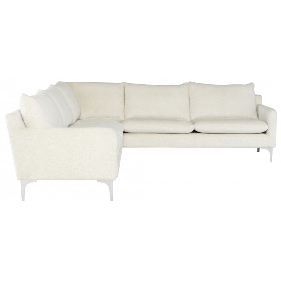 Anders Coconut Fabric Sectional Sofa, HGSC847