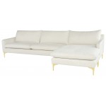 Anders Coconut Fabric Sectional Sofa, HGSC849