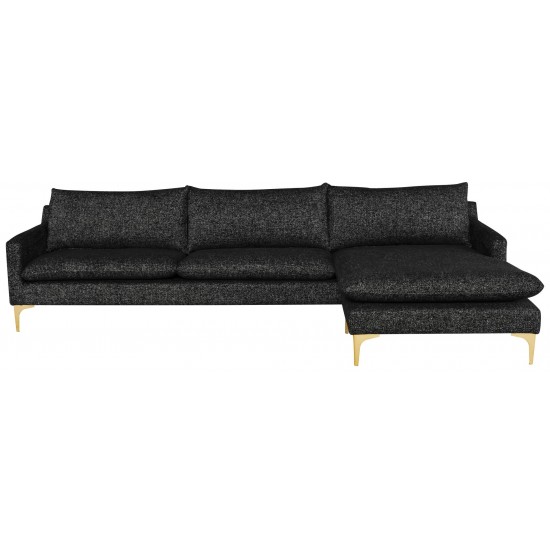 Anders Salt & Pepper Fabric Sectional Sofa, HGSC850