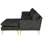 Anders Salt & Pepper Fabric Sectional Sofa, HGSC850