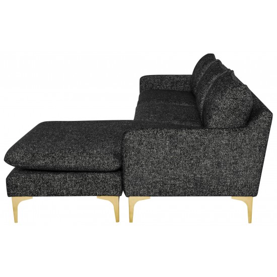 Anders Salt & Pepper Fabric Sectional Sofa, HGSC850