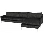 Anders Salt & Pepper Fabric Sectional Sofa, HGSC852