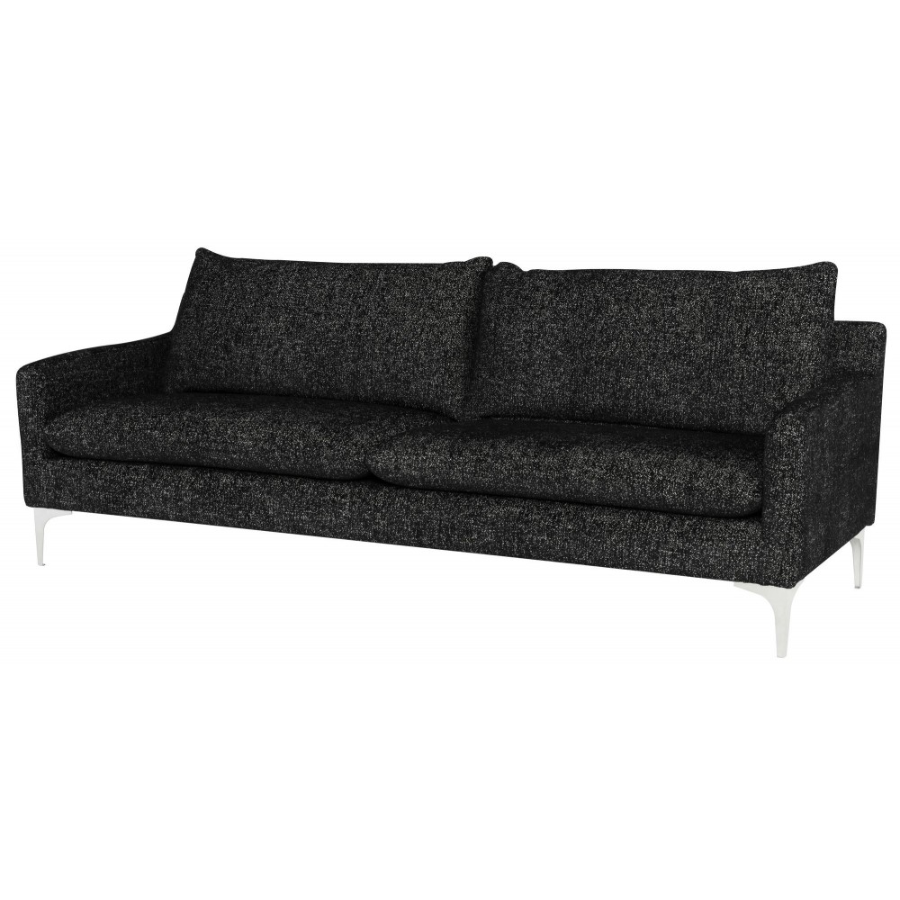 Anders Salt & Pepper Fabric Triple Seat Sofa, HGSC856