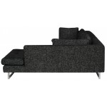 Janis Salt & Pepper Fabric Sectional Sofa, HGSC860