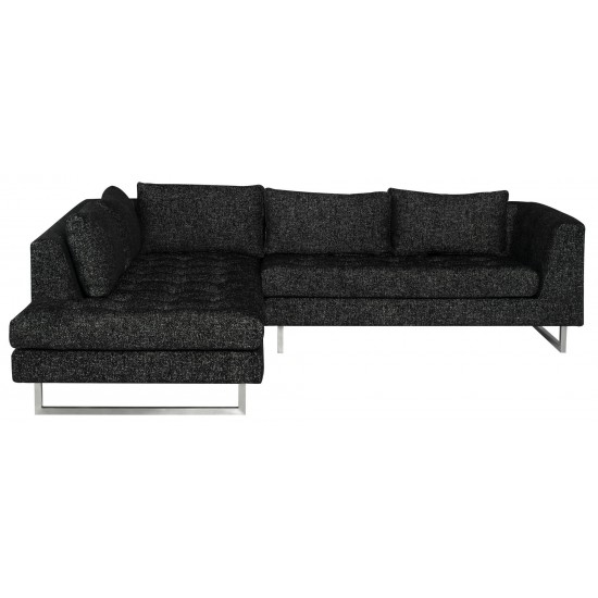 Janis Salt & Pepper Fabric Sectional Sofa, HGSC862