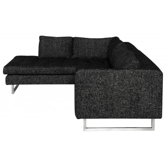 Janis Salt & Pepper Fabric Sectional Sofa, HGSC862