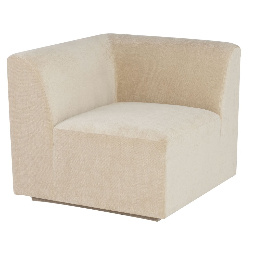 Lilou Almond Fabric Modular Sofa Corner