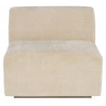 Lilou Almond Fabric Modular Sofa Armless