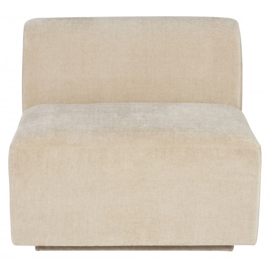 Lilou Almond Fabric Modular Sofa Armless