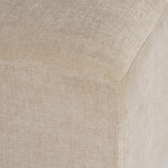 Lilou Almond Fabric Modular Sofa Armless