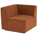 Lilou Terracotta Fabric Modular Sofa Corner