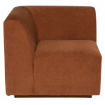 Lilou Terracotta Fabric Modular Sofa Corner