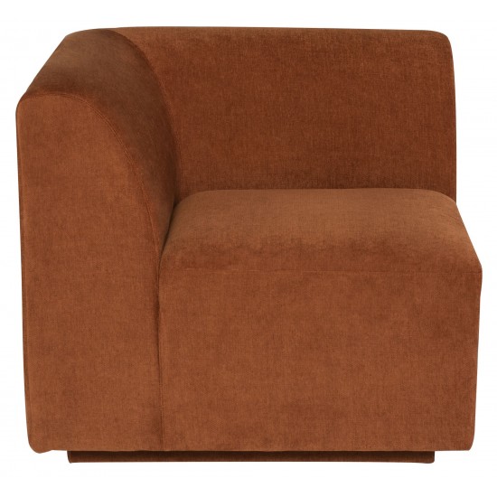 Lilou Terracotta Fabric Modular Sofa Corner