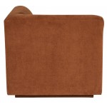 Lilou Terracotta Fabric Modular Sofa Corner