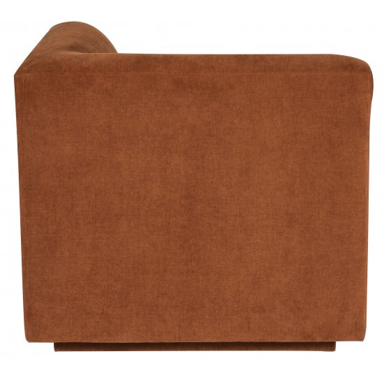 Lilou Terracotta Fabric Modular Sofa Corner