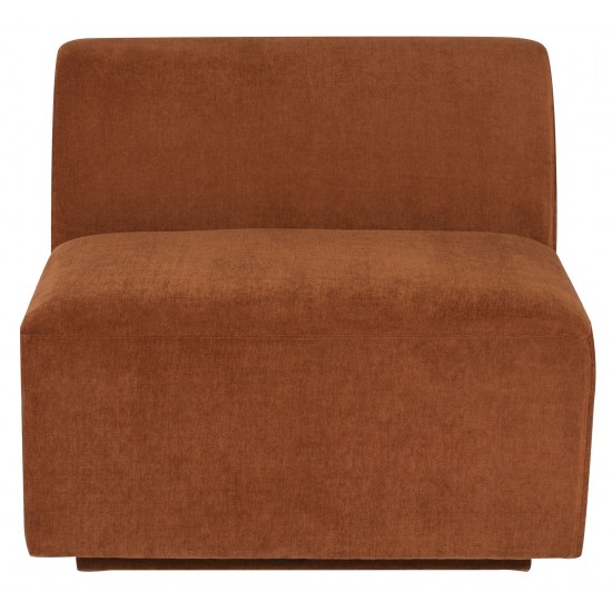 Lilou Terracotta Fabric Modular Sofa Armless