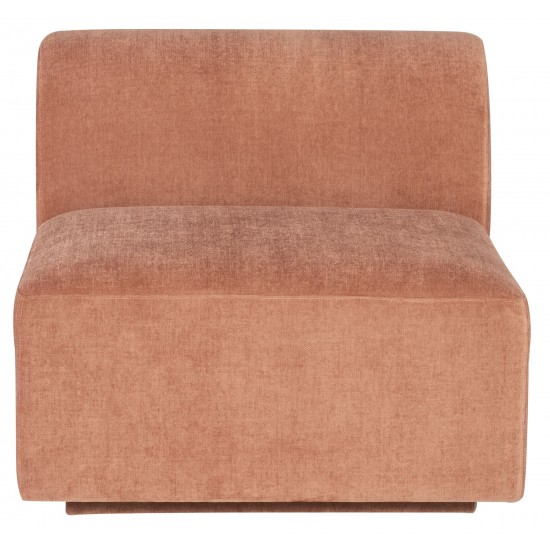 Lilou Nectarine Fabric Modular Sofa Armless