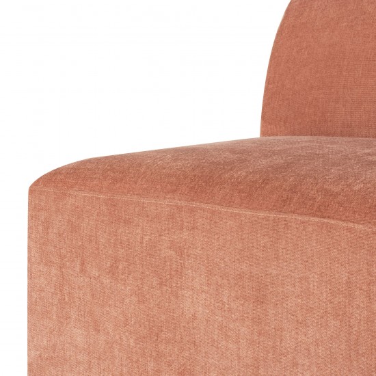 Lilou Nectarine Fabric Modular Sofa Armless