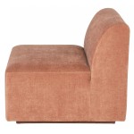 Lilou Nectarine Fabric Modular Sofa Armless