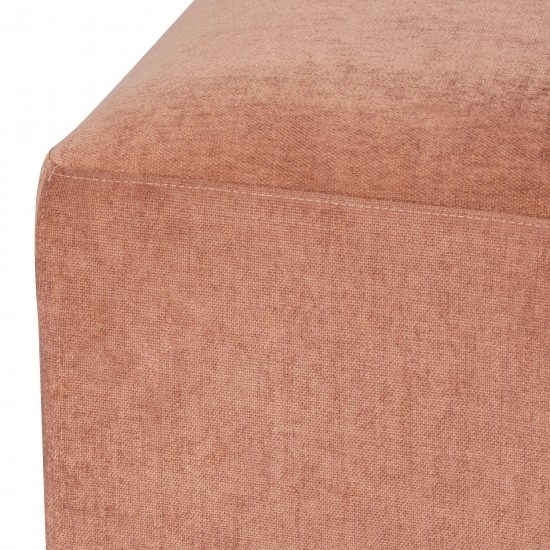 Lilou Nectarine Fabric Modular Sofa Ottoman