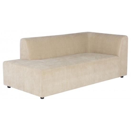 Parla Almond Fabric Modular Sofa Chaise Left