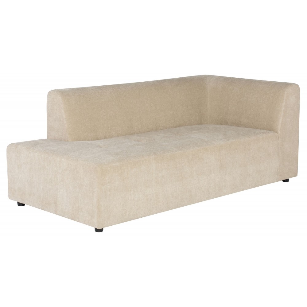 Parla Almond Fabric Modular Sofa Chaise Left