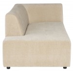 Parla Almond Fabric Modular Sofa Chaise Left