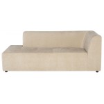 Parla Almond Fabric Modular Sofa Chaise Left