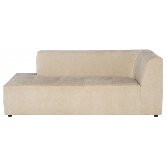 Parla Almond Fabric Modular Sofa Chaise Left