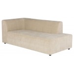 Parla Almond Fabric Modular Sofa Chaise Right