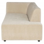 Parla Almond Fabric Modular Sofa Chaise Right