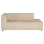 Parla Almond Fabric Modular Sofa Chaise Right