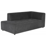 Parla Cement Fabric Modular Sofa Chaise Left