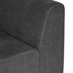 Parla Cement Fabric Modular Sofa Chaise Left