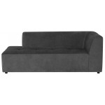 Parla Cement Fabric Modular Sofa Chaise Left