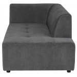 Parla Cement Fabric Modular Sofa Chaise Right