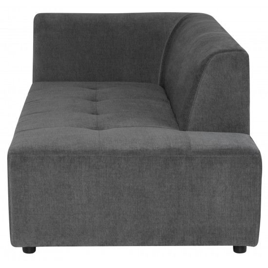 Parla Cement Fabric Modular Sofa Chaise Right