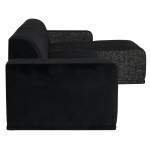 Leo Black Fabric Sectional Sofa, HGSC909