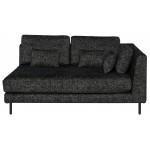 Gigi Salt & Pepper Fabric Modular Sofa Right