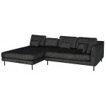 Gigi Salt & Pepper Fabric Modular Sofa Right