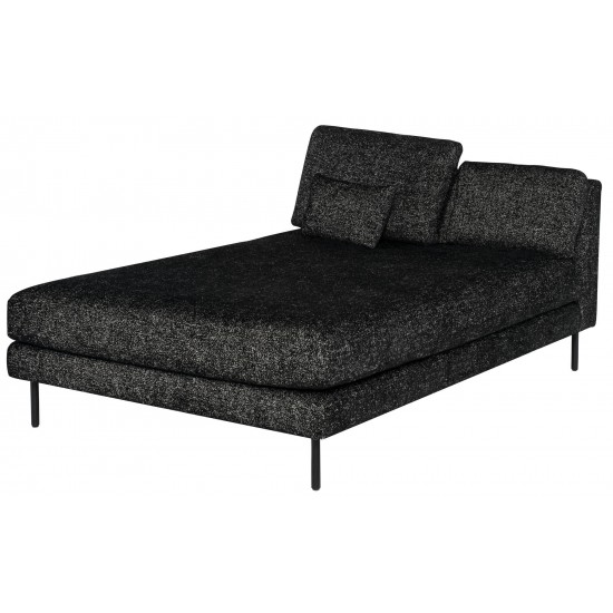 Gigi Salt & Pepper Fabric Modular Sofa Chaise