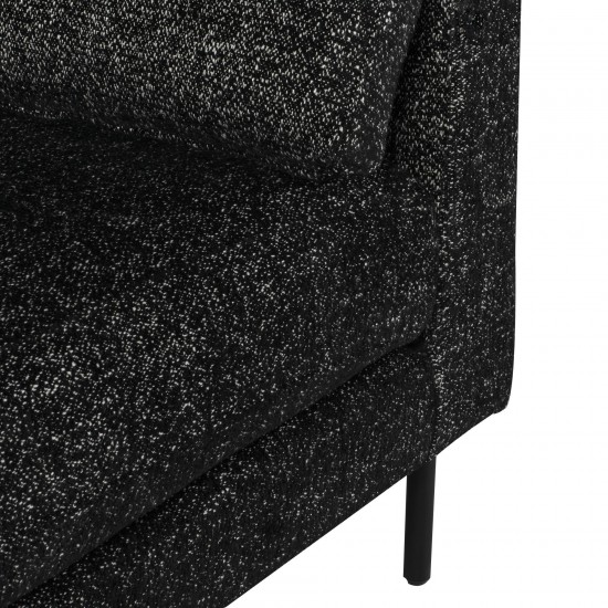 Gigi Salt & Pepper Fabric Modular Sofa Chaise