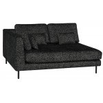 Gigi Salt & Pepper Fabric Modular Sofa Left