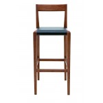 Ameri Black Leather Counter Stool