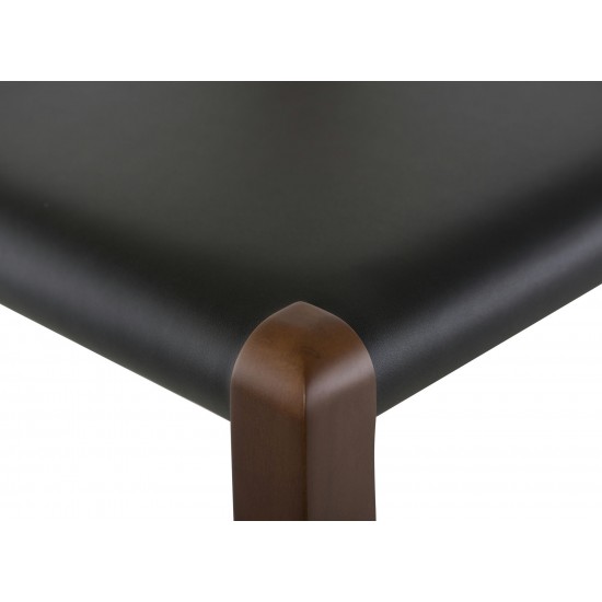 Ameri Black Leather Counter Stool