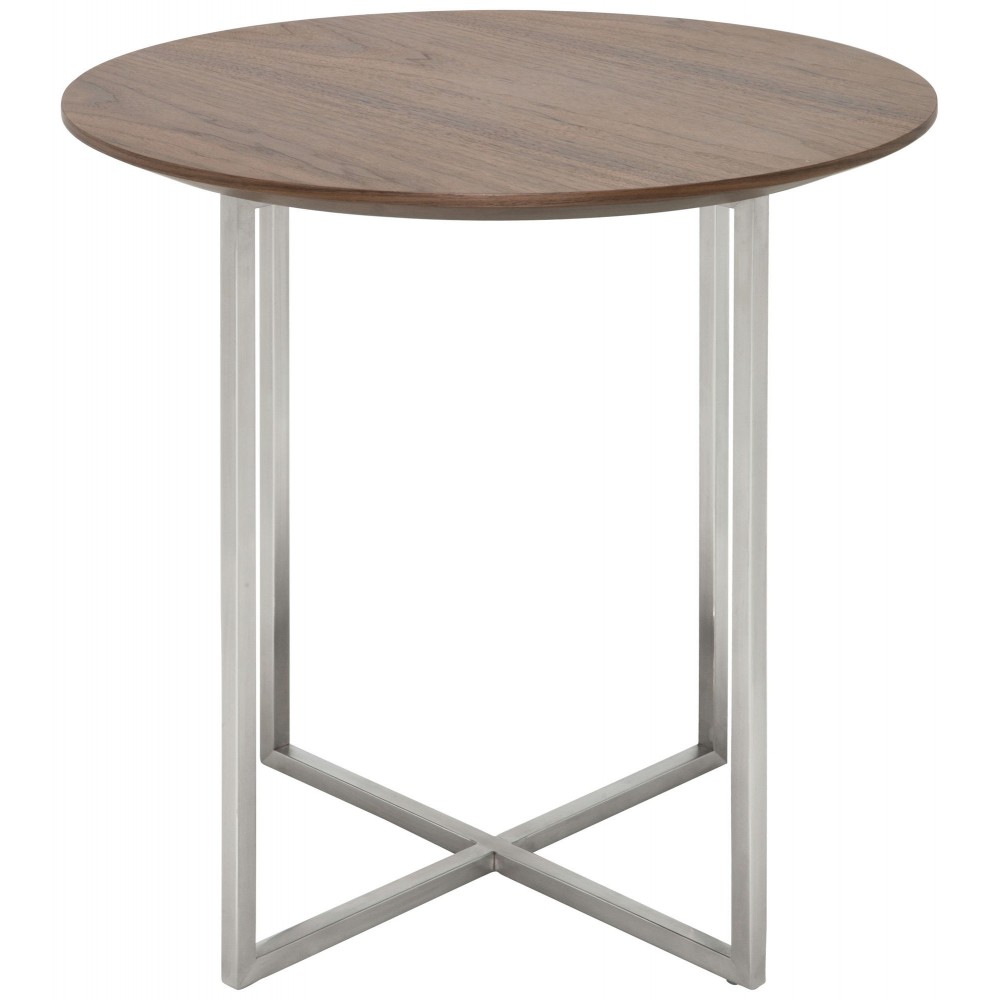 Dixon Walnut Wood Side Table