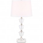 Elegant Decor Mae 1 Light Polished Nickel Table Lamp