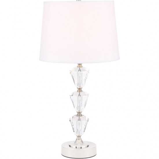 Elegant Decor Mae 1 Light Polished Nickel Table Lamp